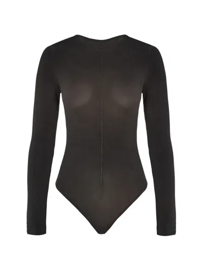 Wolford Crystal-embellished Seamless Bodysuit In Black