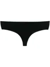 Wolford Cut Leg Seam Thongs In Black