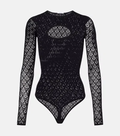 Wolford Cutout Lace Bodysuit In Black