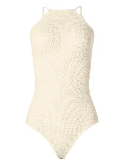 Wolford Daisy Net Body In Neutral