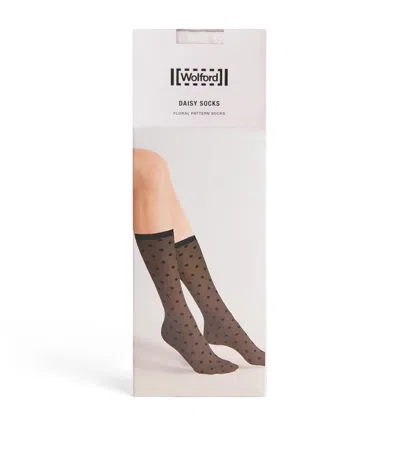 Wolford Daisy Mid-calf Socks In Brown