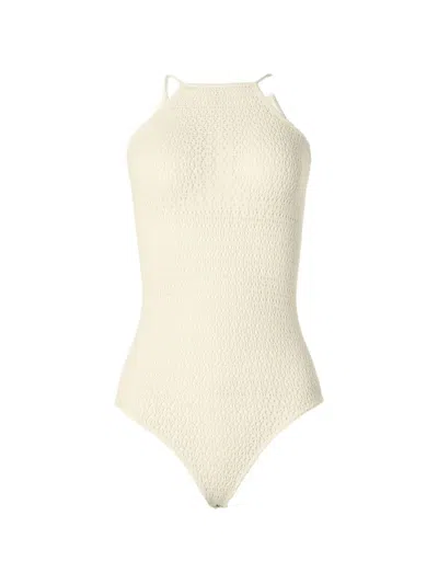 Wolford Daisy Net Bodysuit In Yellow