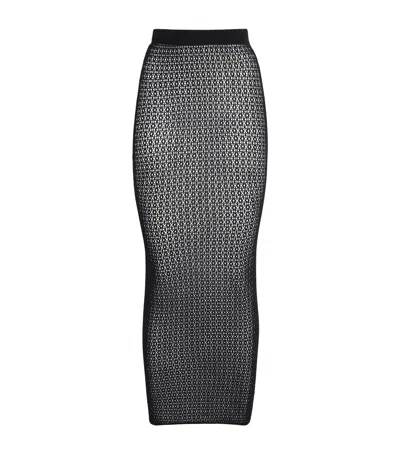 Wolford Daisy Net Midi Skirt In Black