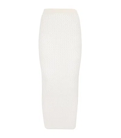 Wolford Daisy Net Midi Skirt In Ivory