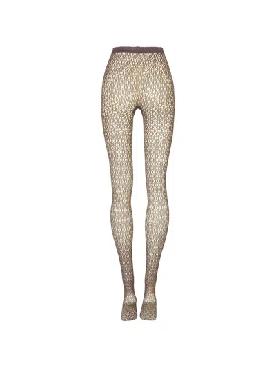 Wolford Daisy Net Tights In Neutral