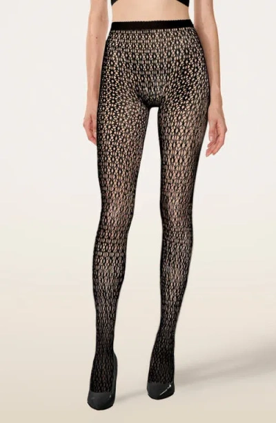 Wolford Daisy Net Tights In Black