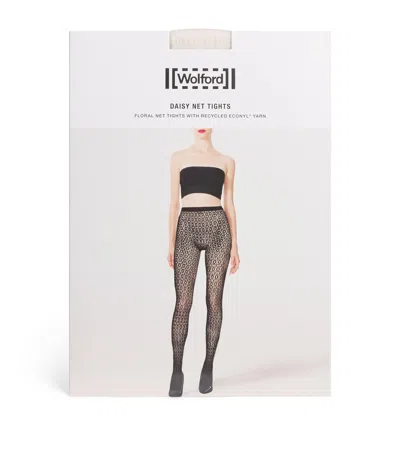 Wolford Daisy Net Tights In Ivory