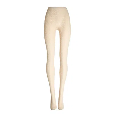 Wolford Daisy Net Tights In White