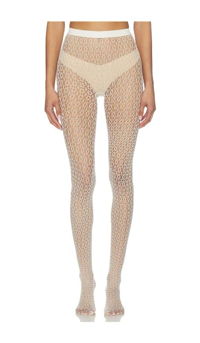 Wolford Daisy Net Tights In Yellow