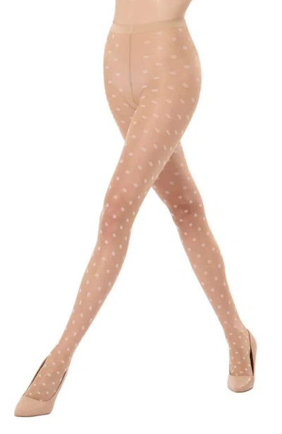Wolford Daisy Sheer Tights In Neutral