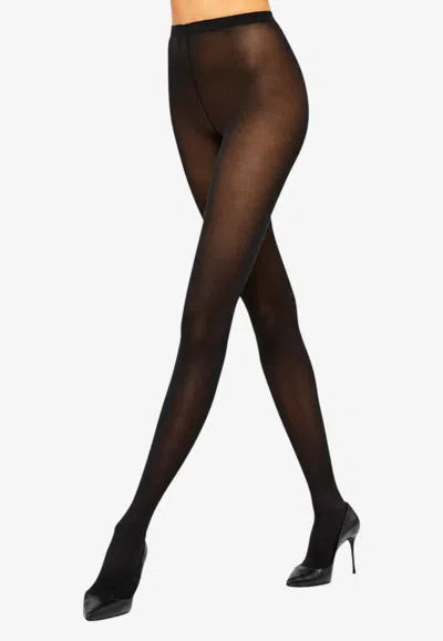 Wolford De Luxe 50 Velvet Tights - Set Of 2 In Black