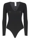 Wolford V-neck Bodysuit In Black