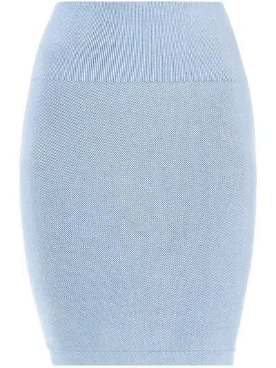 Wolford Denim Mini Skirt In 蓝色