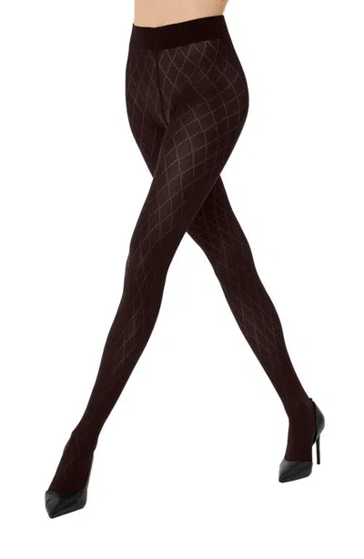 Wolford Diamond Pattern Tights In Black