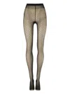 Wolford Dot-pattern Sheer Tights In Black