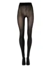 Wolford Dot-pattern Tights In Black