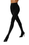 Wolford Dot Virgin Wool Blend Tights In Black