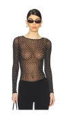 Wolford Dots String Bodysuit In 黑色、白色