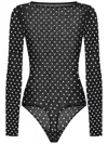Wolford Dots String Bodysuit In Black