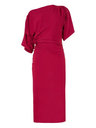 Wolford Drape Midi Dress In Brown