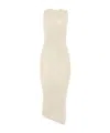 Wolford Sheer Midi Dress Ruched Fitted Silhouette In Neutral