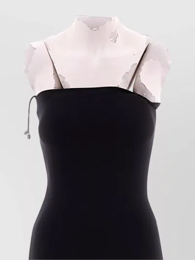 Wolford Draping Dress With Back Slit And Strapless Design In Black