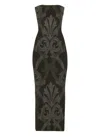 Wolford X Etro Metallic Jacquard Midi Dress In Black
