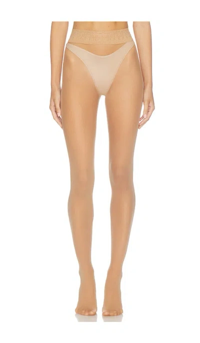 Wolford Fatal 15 Seamless Tights In Neutral