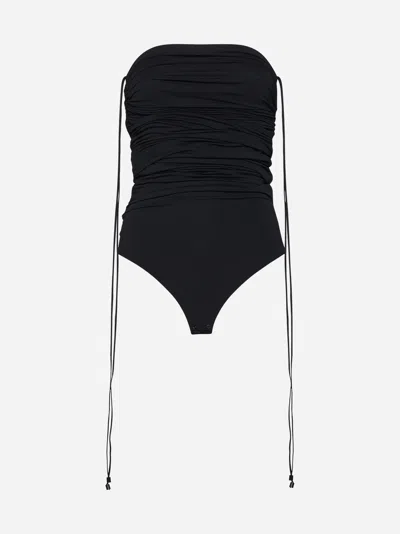 WOLFORD FATAL DRAPING JERSEY BODYSUIT