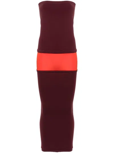 Wolford Fatal Layered-design Dress In Braun