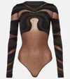 Wolford Top In Umber/black