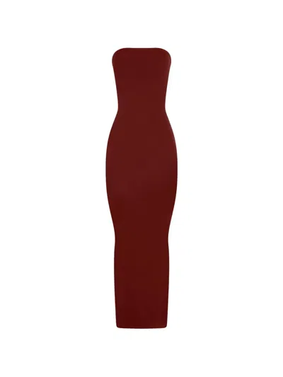 Wolford Fatal Seamless Tube Dress In Burgundy