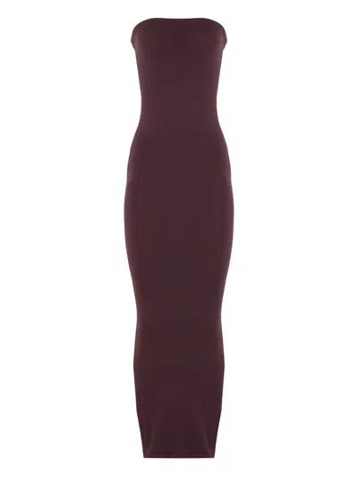 Wolford Fatal Strapless Dress In Purple