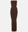 Wolford Fatal Strapless Midi Tube Dress In Beige