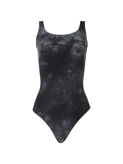 Wolford Fatal Tie-dye Bodysuit In Black