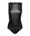 Wolford Faux-leather Bodysuit