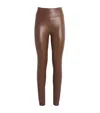 Wolford Faux Leather Edie Forming Leggings In Brown