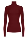 Wolford Fine-rib Turtleneck Top In Red
