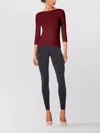 Wolford Fitted Knitwear Boat Neckline In Burgundy