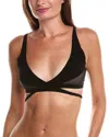 Wolford Mugler X  Flocked Shaping Bra In Black