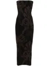 Wolford X Etro Metallic Jacquard Midi Dress In Black