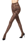 Wolford Floral Tights In Almond