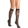 Wolford Floret Knee High Socks In Black