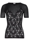 WOLFORD FLOWER LACE STRETCH-KNIT TOP