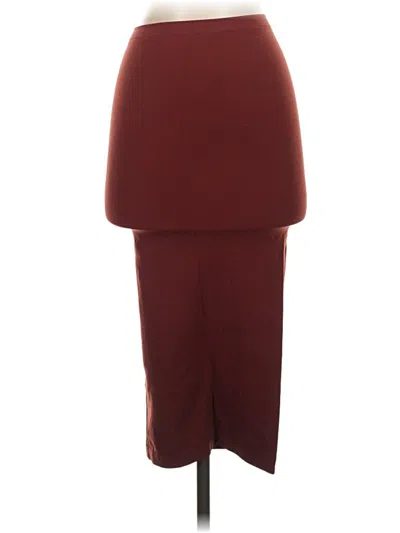 Pre-owned Wolford Formal Skirt In Burgundy