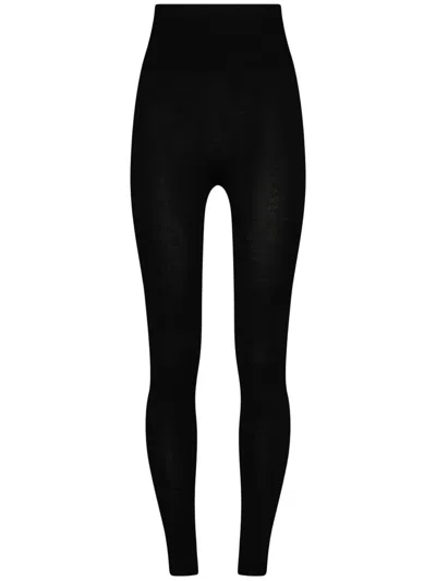 Wolford Form-fitting High-waist Wool Ford Leggings In Black