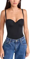 Wolford Forming Thong String Bodysuit Black In Black