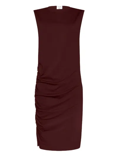Wolford Gathered Mini Dress In Brown