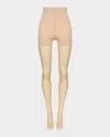 Wolford Geometric Dots Control-top Tights In Fairly Light/black