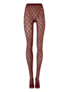 Wolford Geometric-pattern Tights In Red
